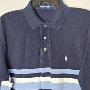 Polo Golf Ralph Lauren Short Sleeve Polo Shirt Center Chest Stripes Y2k XL Mens